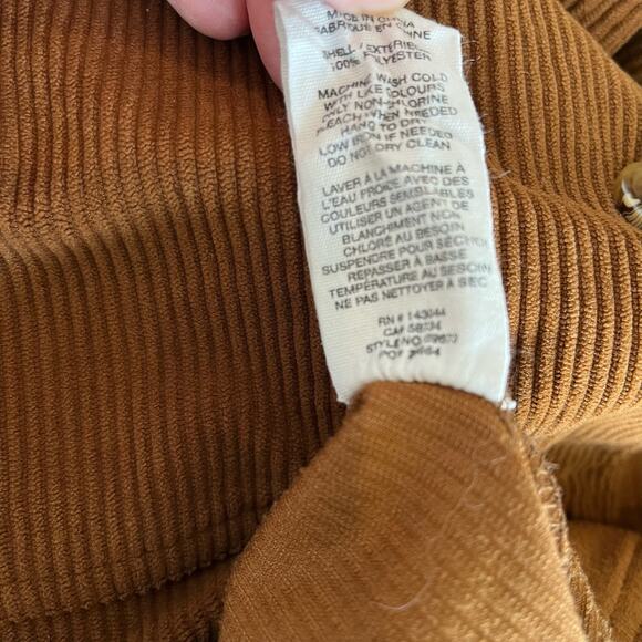Avec Les Filles Jacket Women's Small Rust Brown Corduroy Flap Pockets Collar - Picture 8 of 8